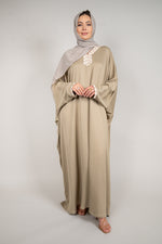 Sand Batwing Sleeve Abaya