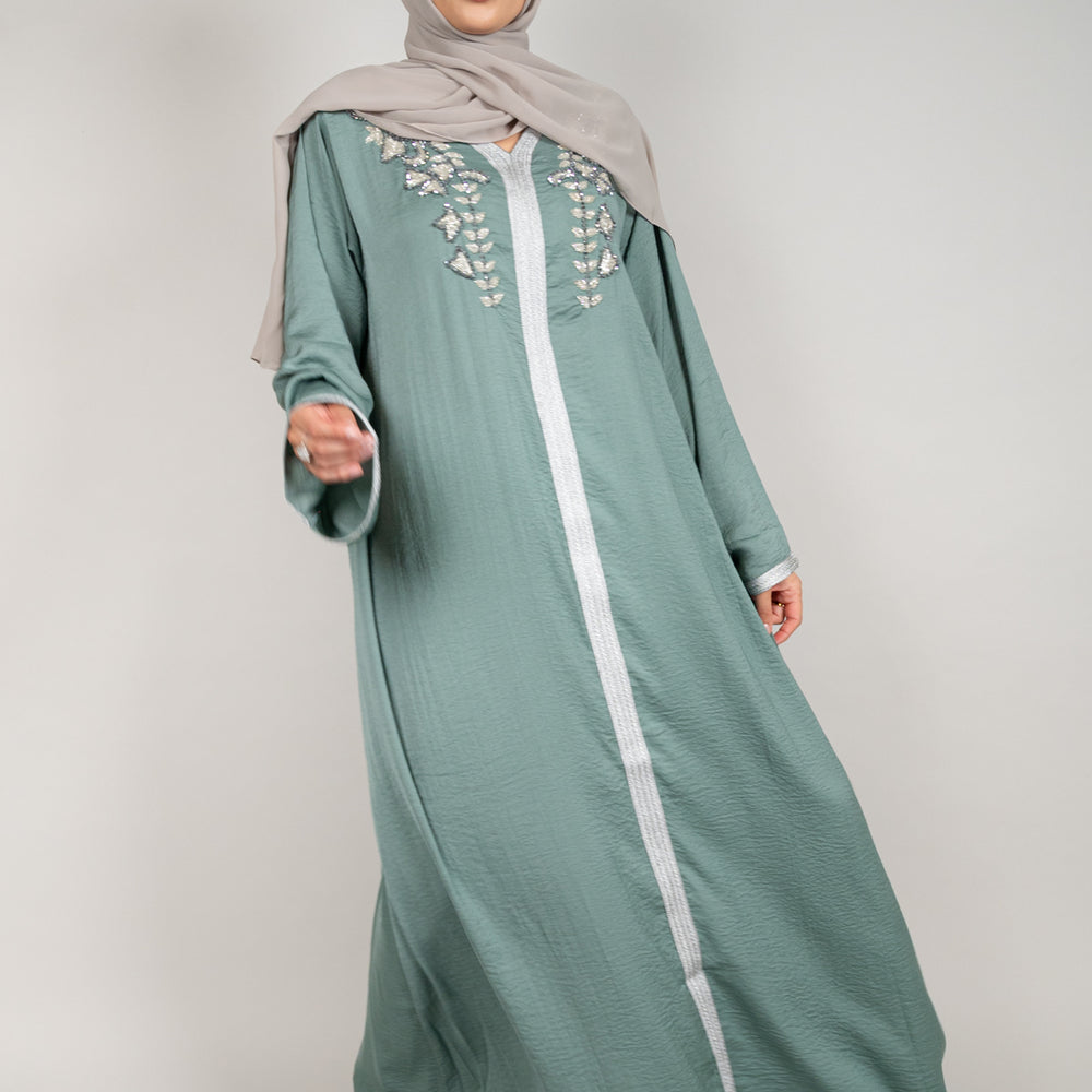 Jade Embellished Abaya