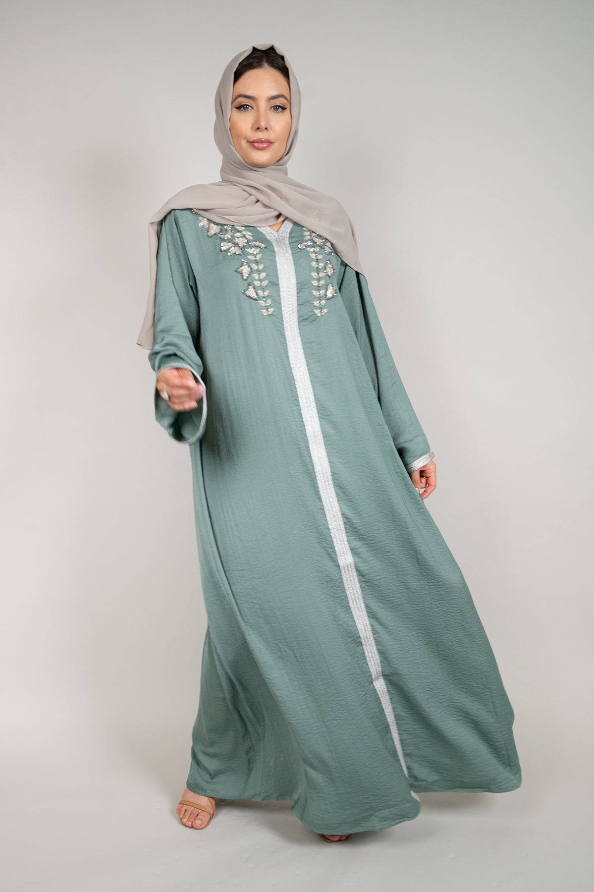 Jade Embellished Abaya