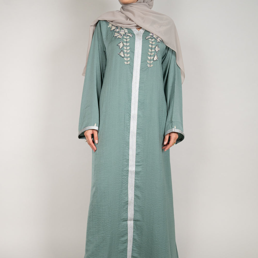 Jade Embellished Abaya