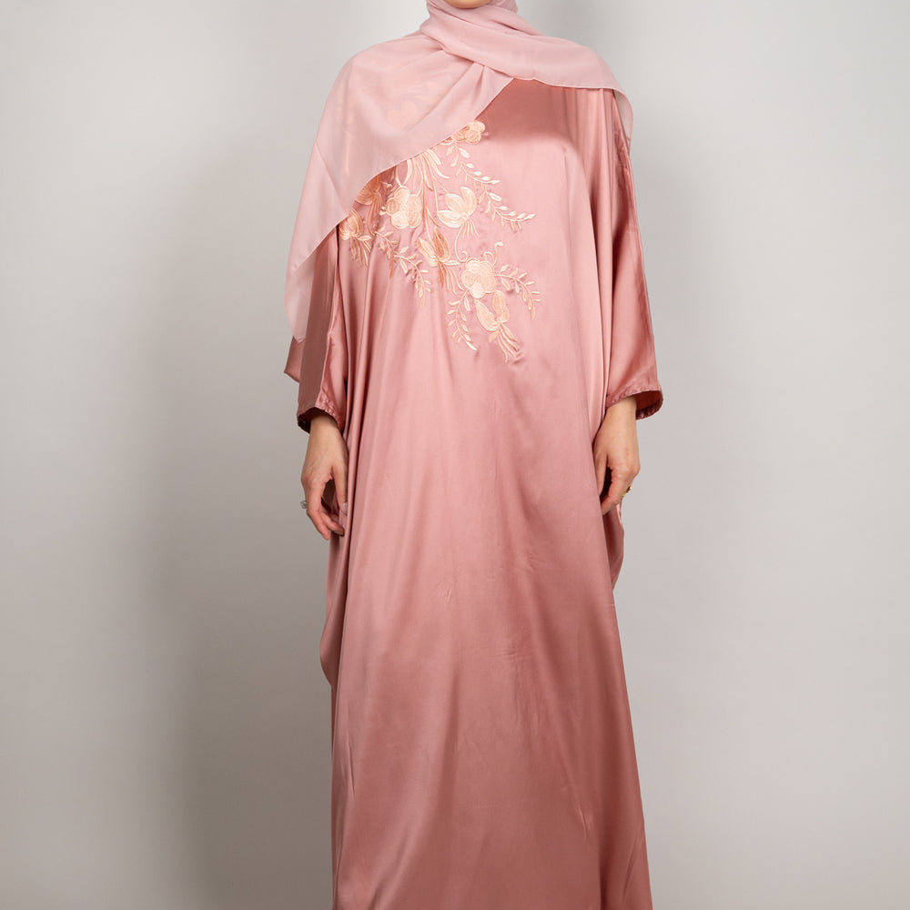 Pink Embroidered Kaftan