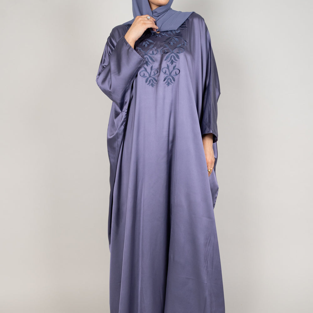 Purple Embroidered Kaftan