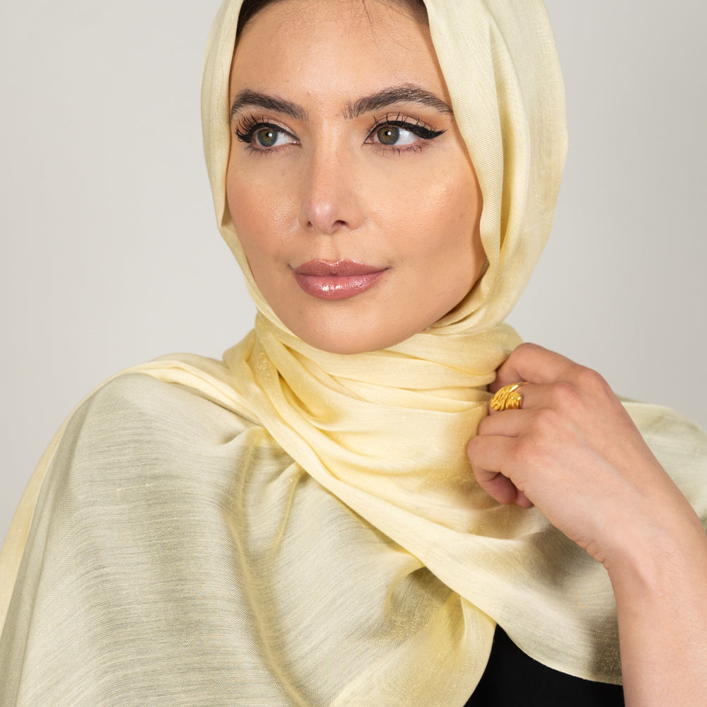 Cream Viscose Silk Hijab