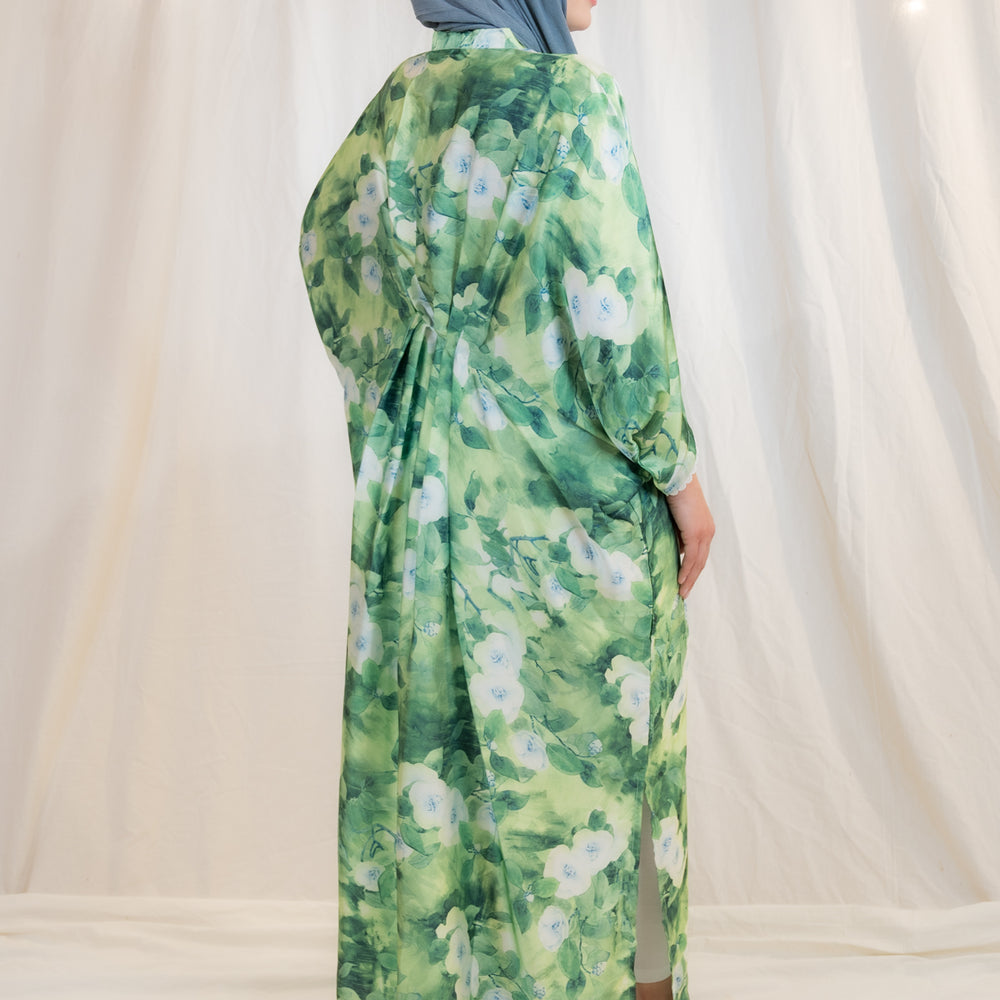 Green Floral Kaftan