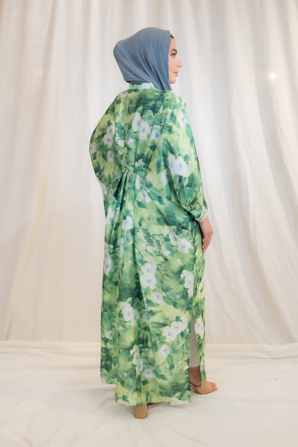 Green Floral Kaftan