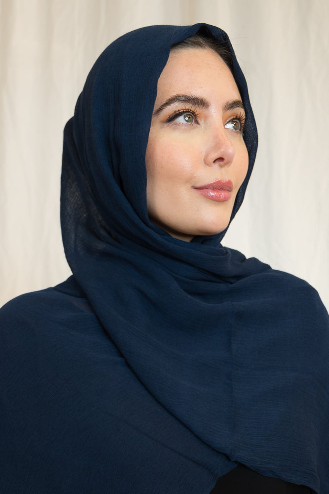 Midnight Blue Rayon Vogue Hijab