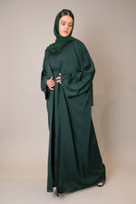 Emerald Green Three-Piece Abaya Set