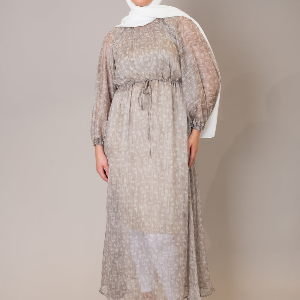 Light Grey Georgette Maxi Dress