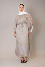 Light Grey Georgette Maxi Dress