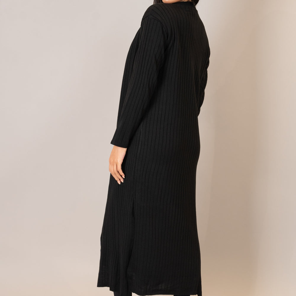 
                      
                        Black Ribbed Knit Cardigan Co-Ord
                      
                    