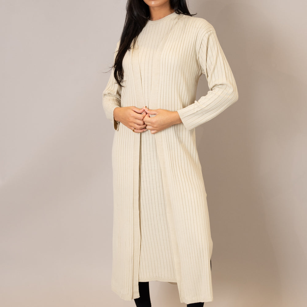 
                      
                        Stone Ribbed Knit Cardigan Co-Ord
                      
                    