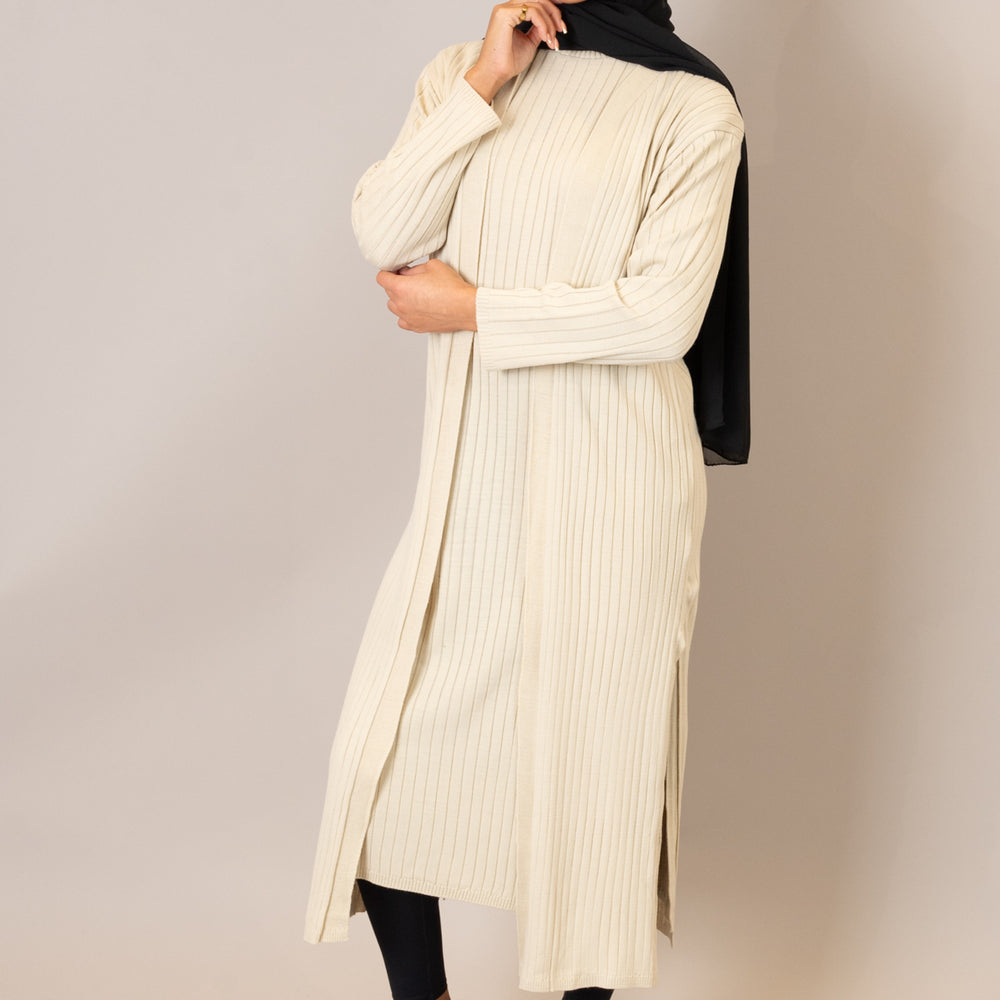 
                      
                        Stone Ribbed Knit Cardigan Co-Ord
                      
                    