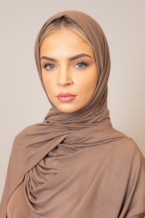 Chocolate Jersey Hijab