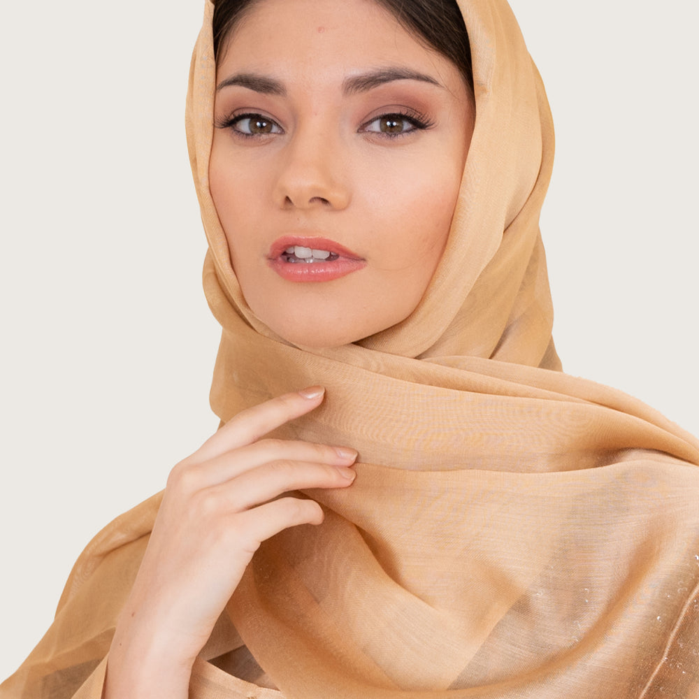 Latte Viscose Silk Hijab