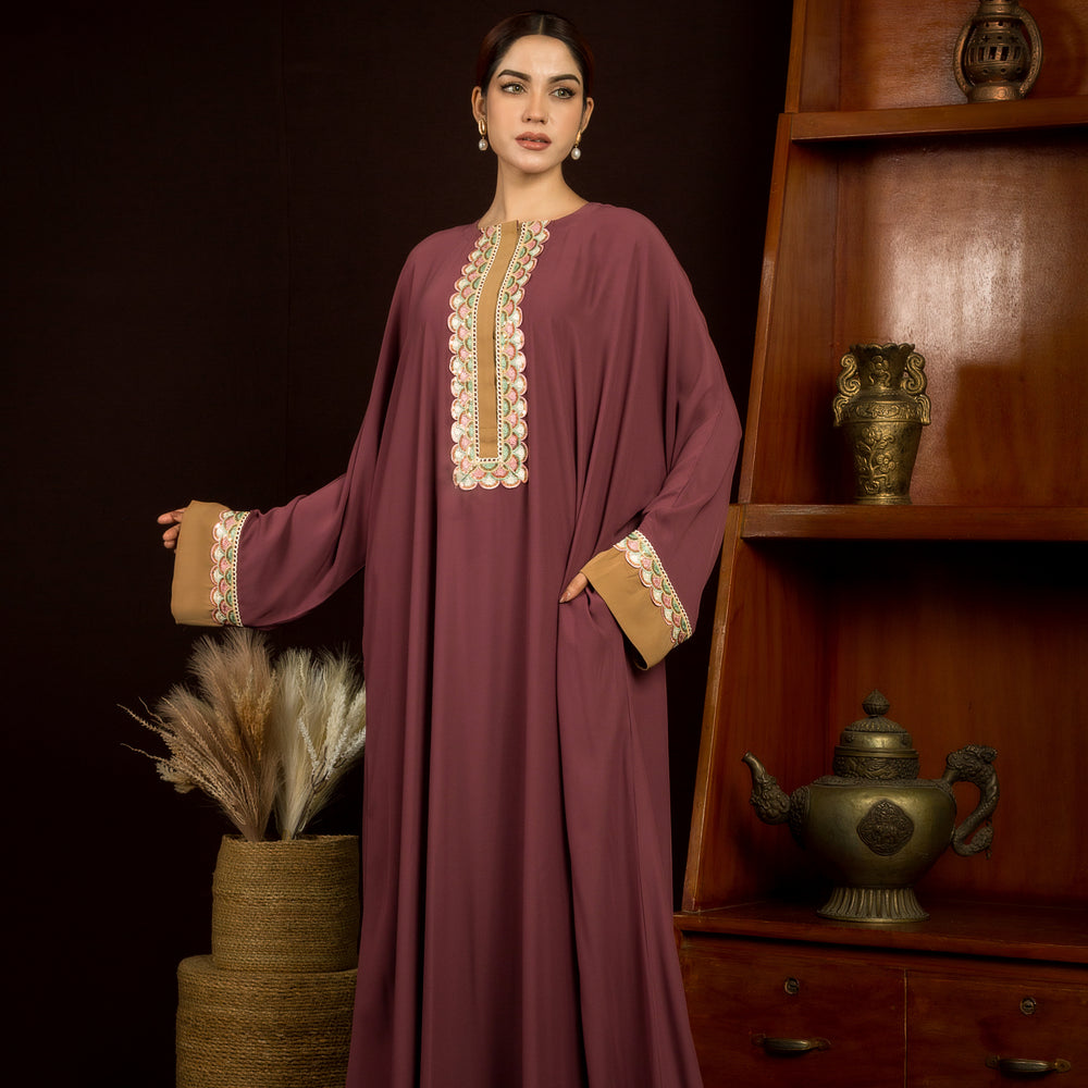 
                      
                        Raya Plum Abaya
                      
                    