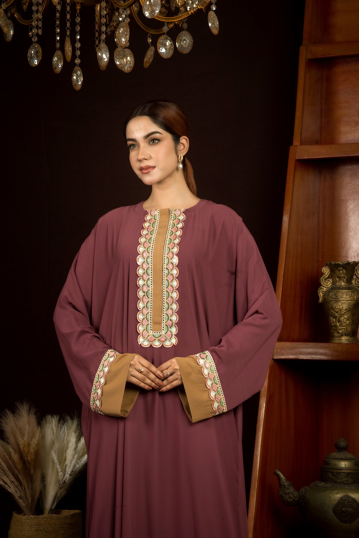 Raya Plum Abaya
