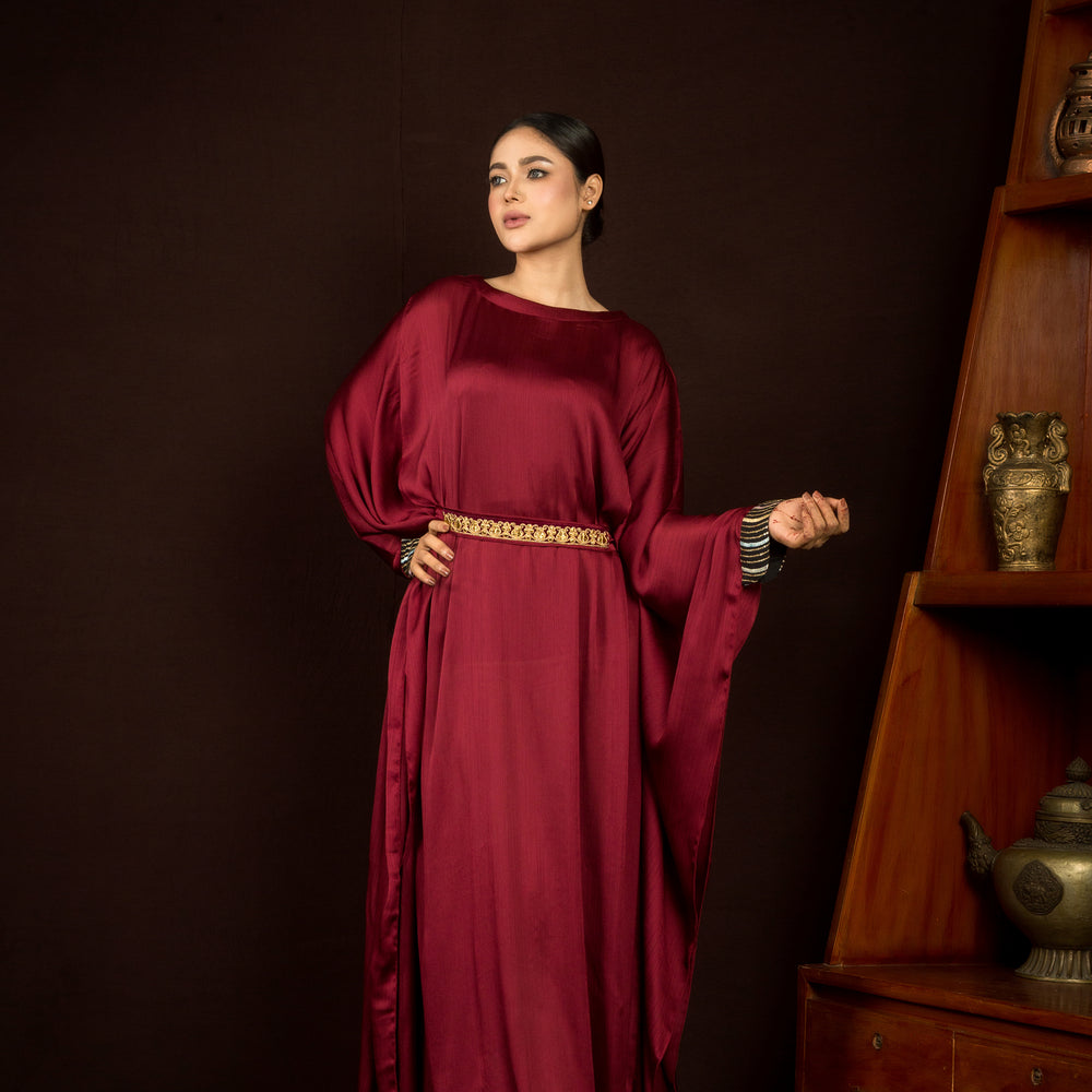 Maroon Aura Kaftan