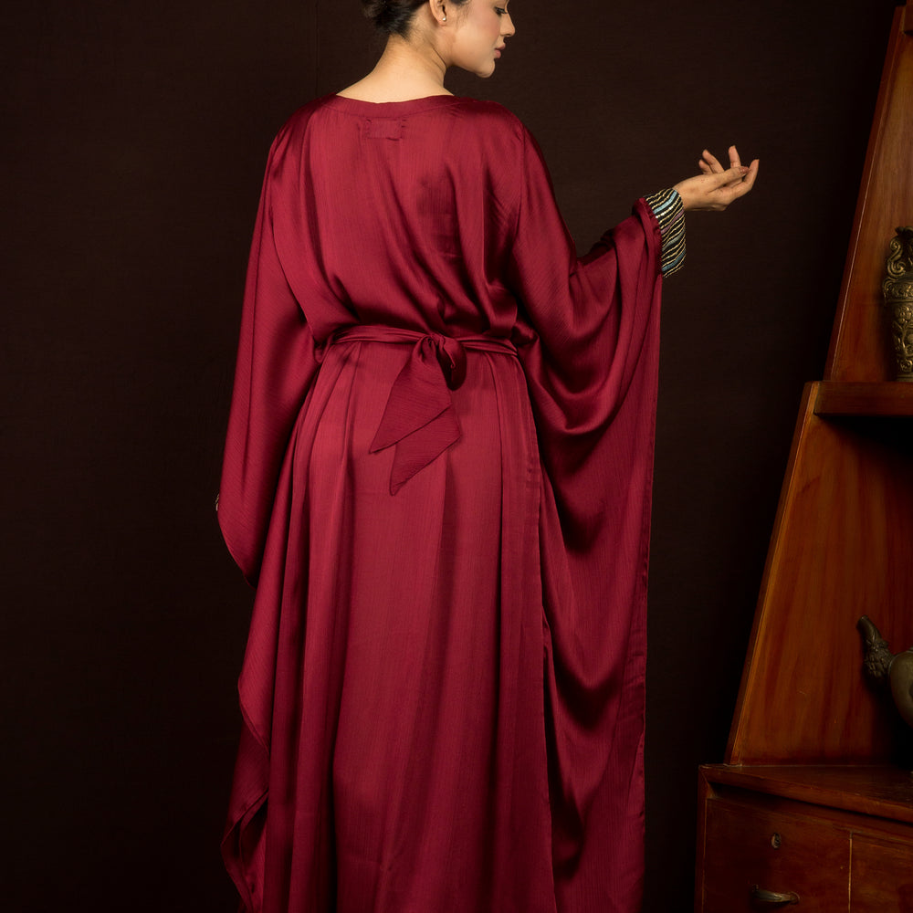 
                      
                        Maroon Aura Kaftan
                      
                    