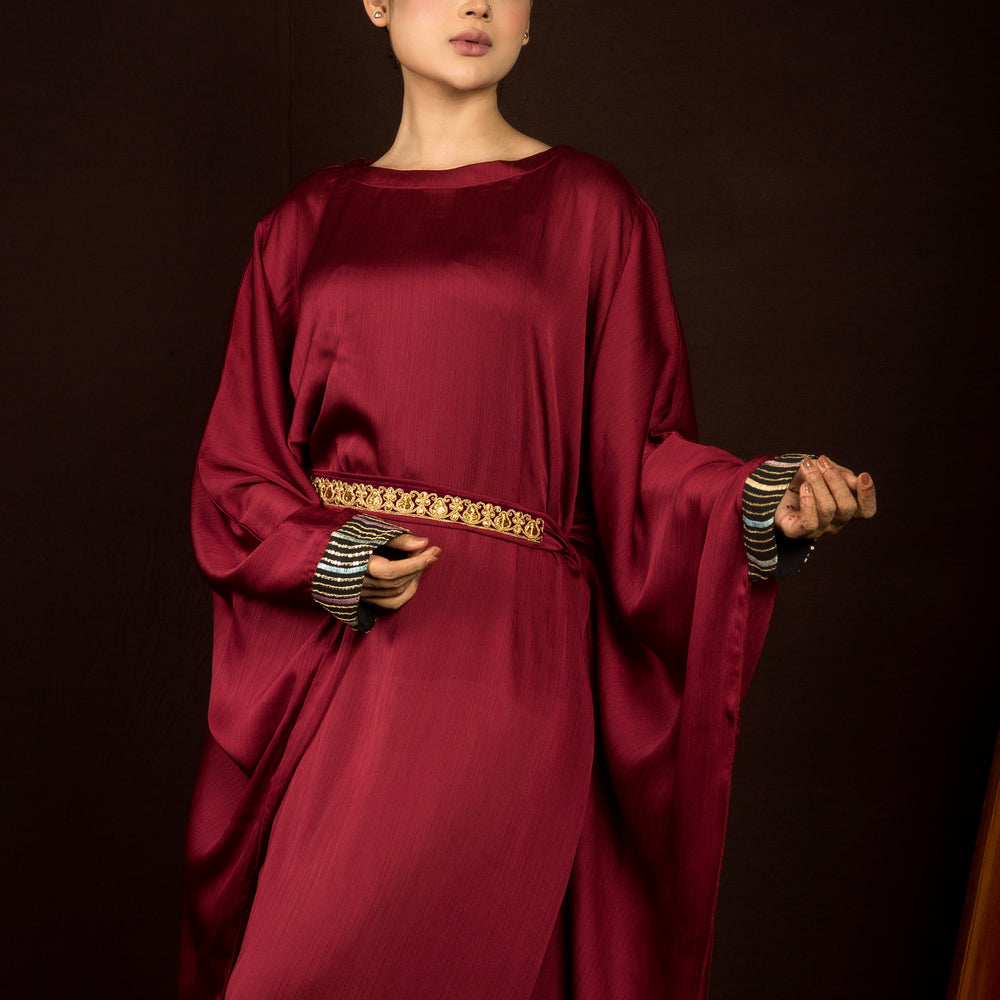 Maroon Aura Kaftan