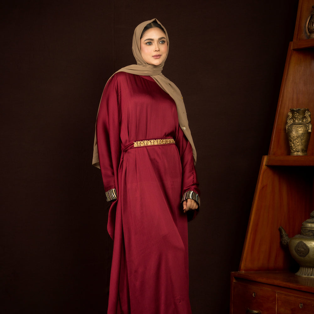 
                      
                        Maroon Aura Kaftan
                      
                    