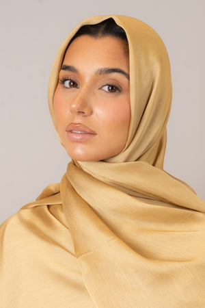 Golden Viscose Silk Hijab