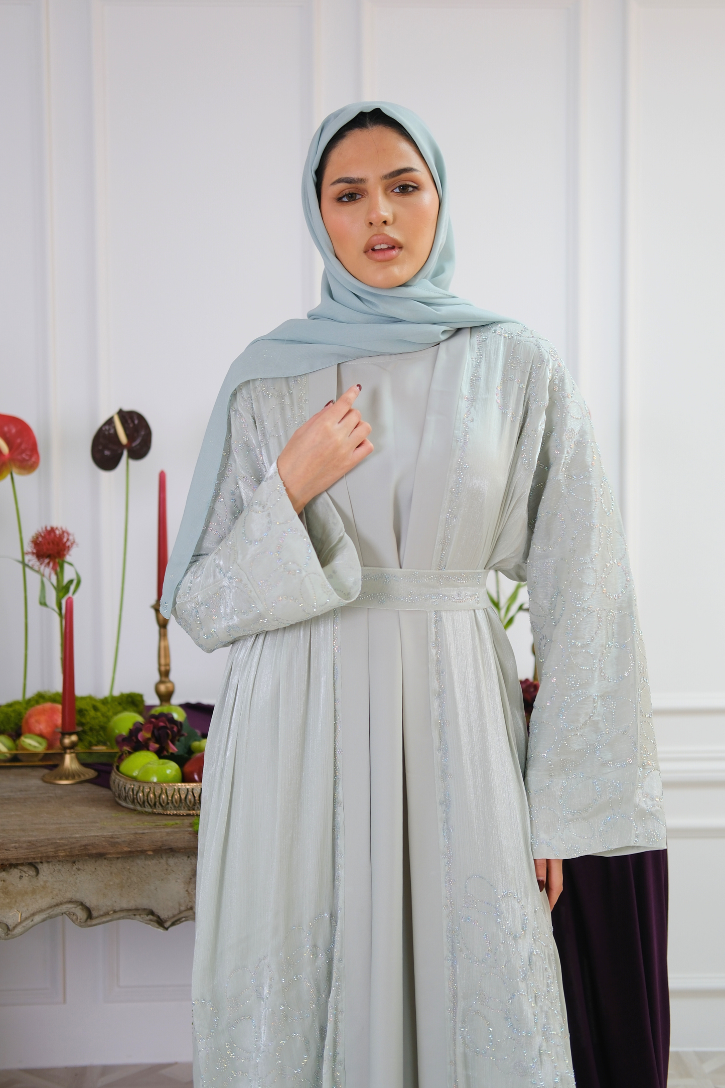 Sage Veil Abaya
