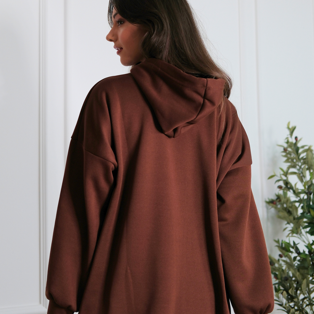 
                      
                        Signature Brown Hoodie Dress
                      
                    