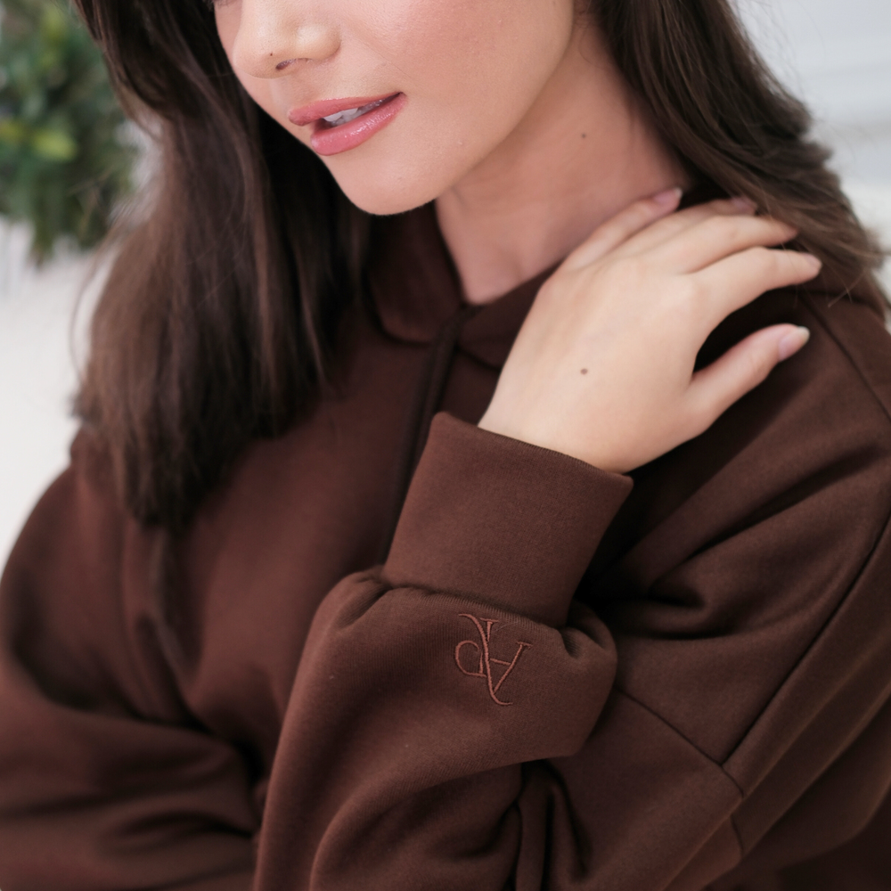 Signature Brown Hoodie Dress