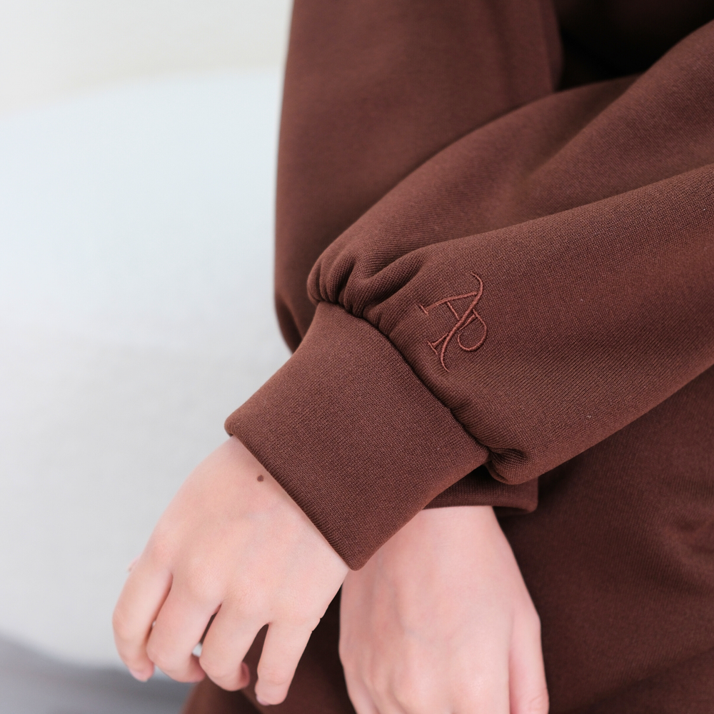 
                      
                        Signature Brown Hoodie Dress
                      
                    