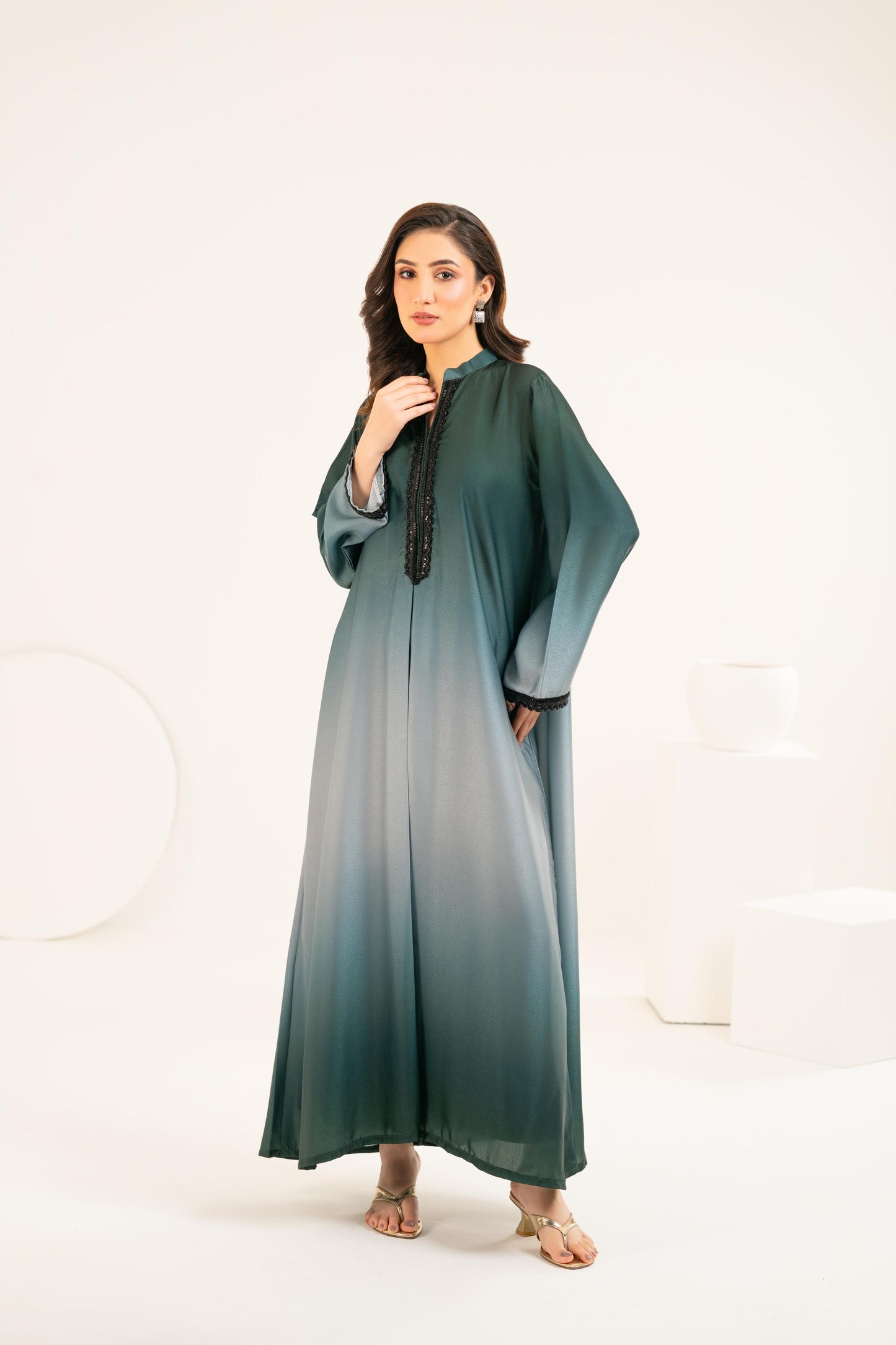 Emerald Ombre Midi Dress