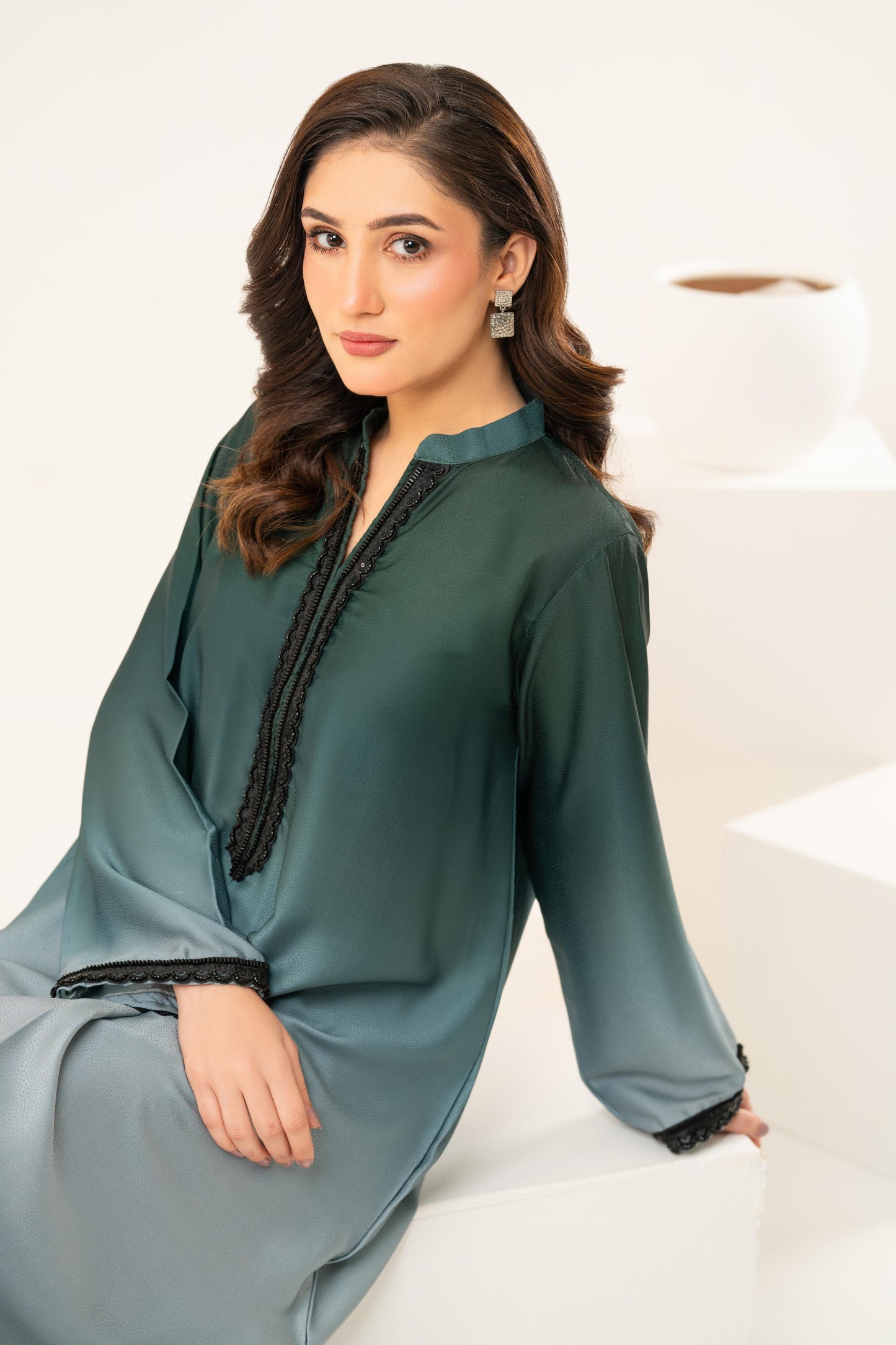 Emerald Ombre Midi Dress