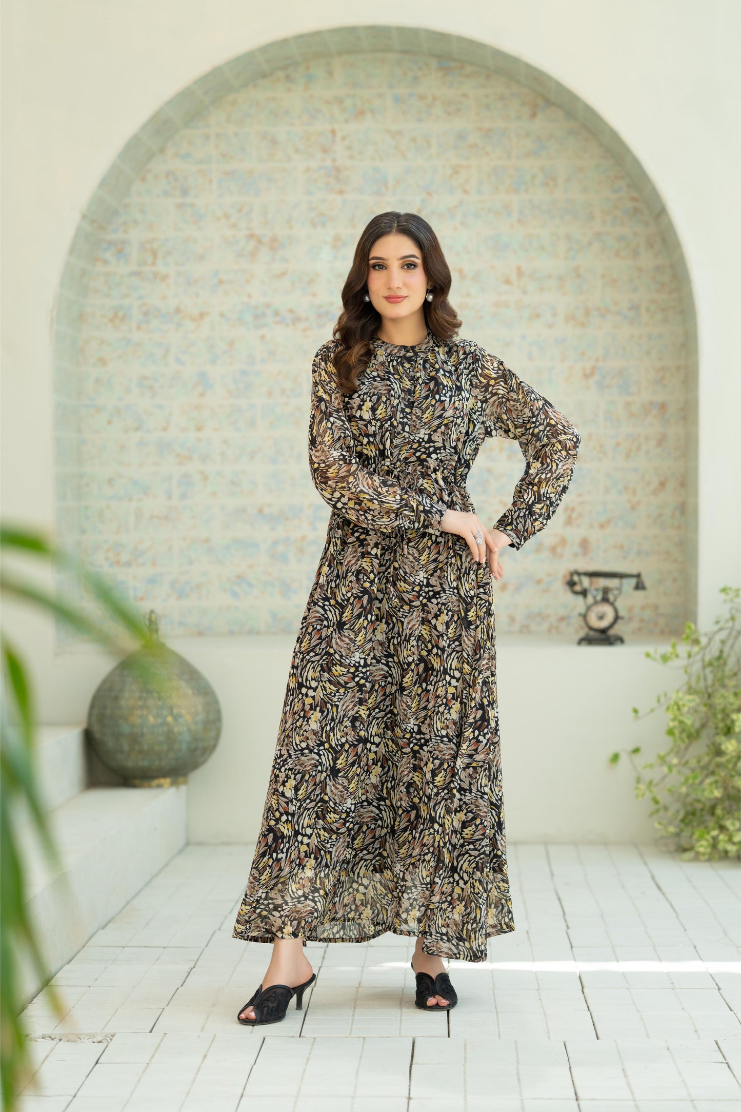 Amber Dusk Flow Dress