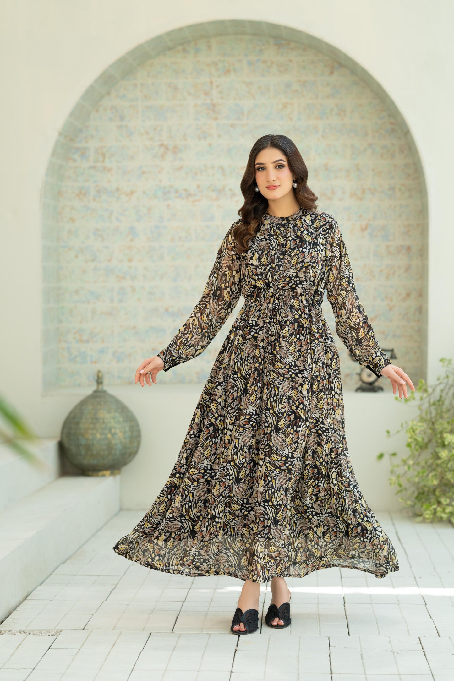 Amber Dusk Flow Dress