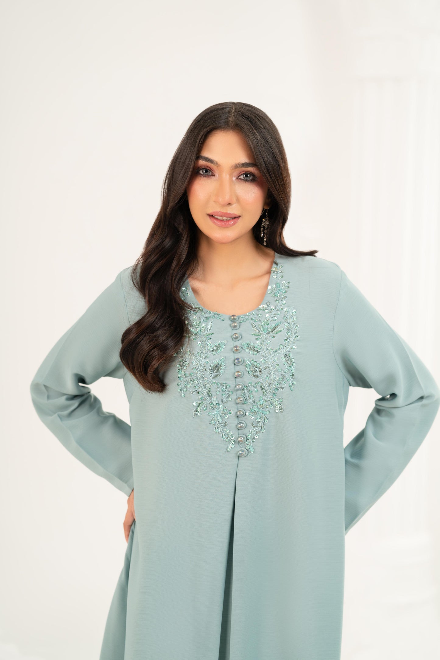 Sage Aura Midi Dress