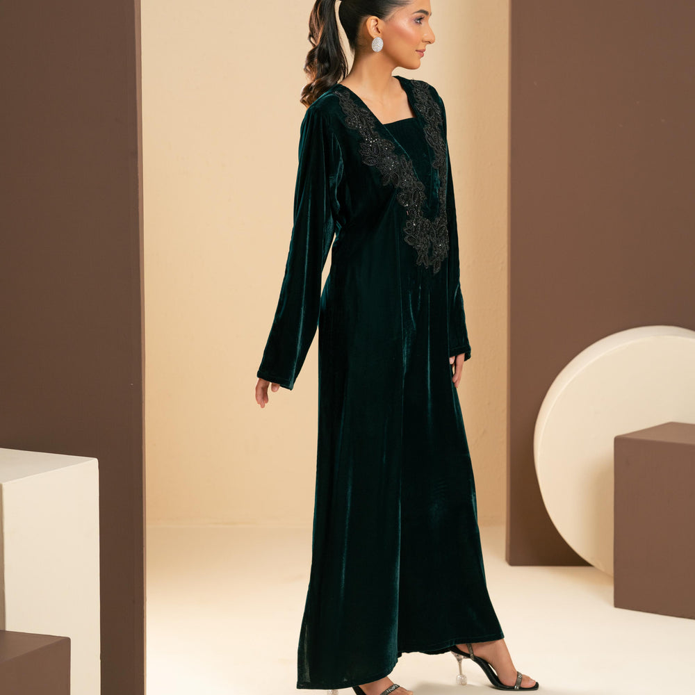 
                      
                        Emerald Velvet Dress
                      
                    