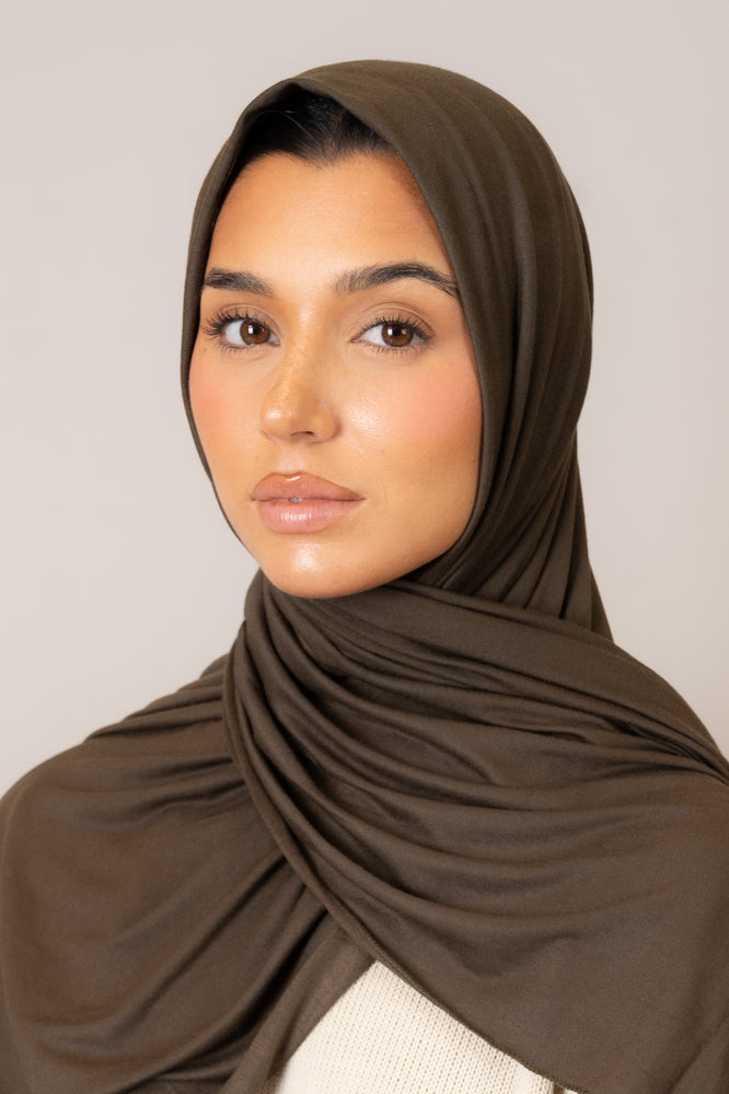 Khaki Jersey Hijab