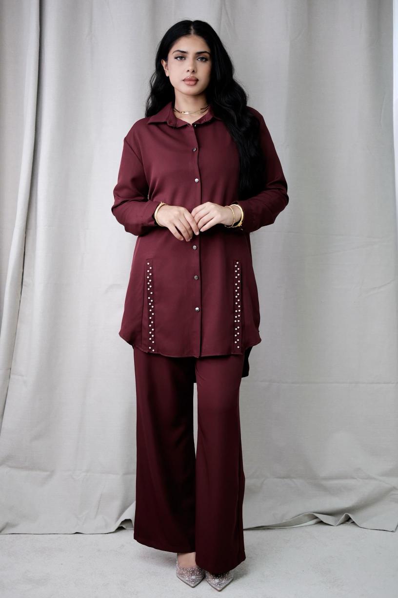Lea Burgundy Co-Ord