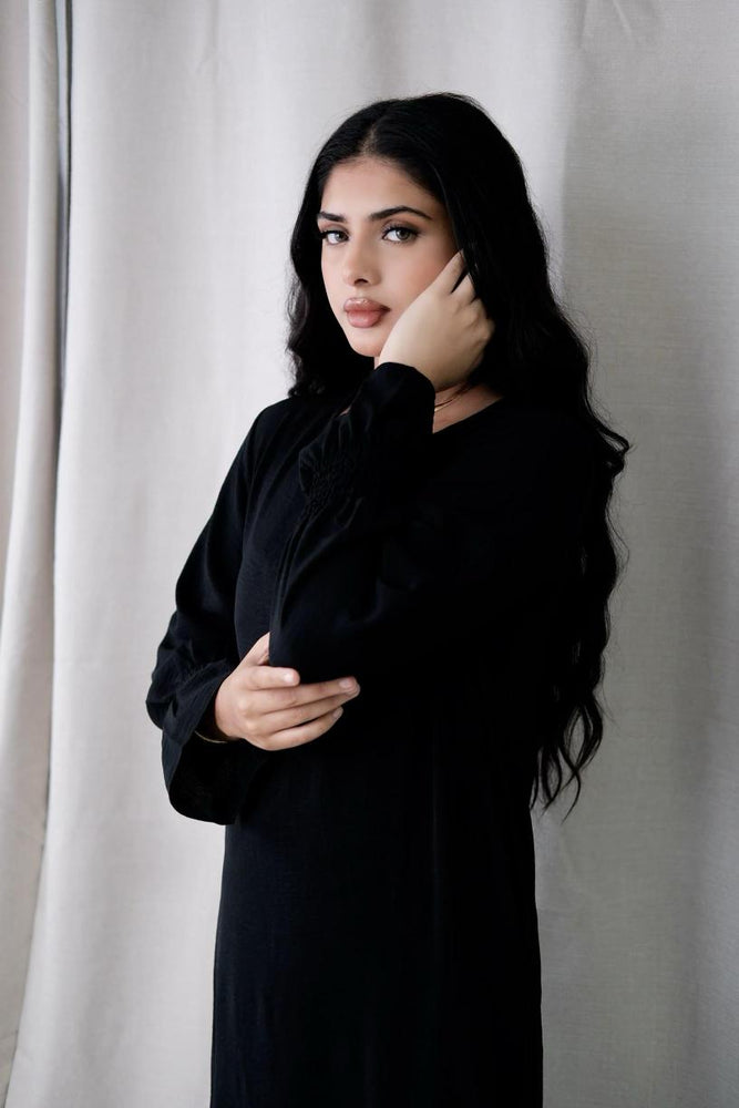 
                      
                        Essential Basic Black Abaya
                      
                    