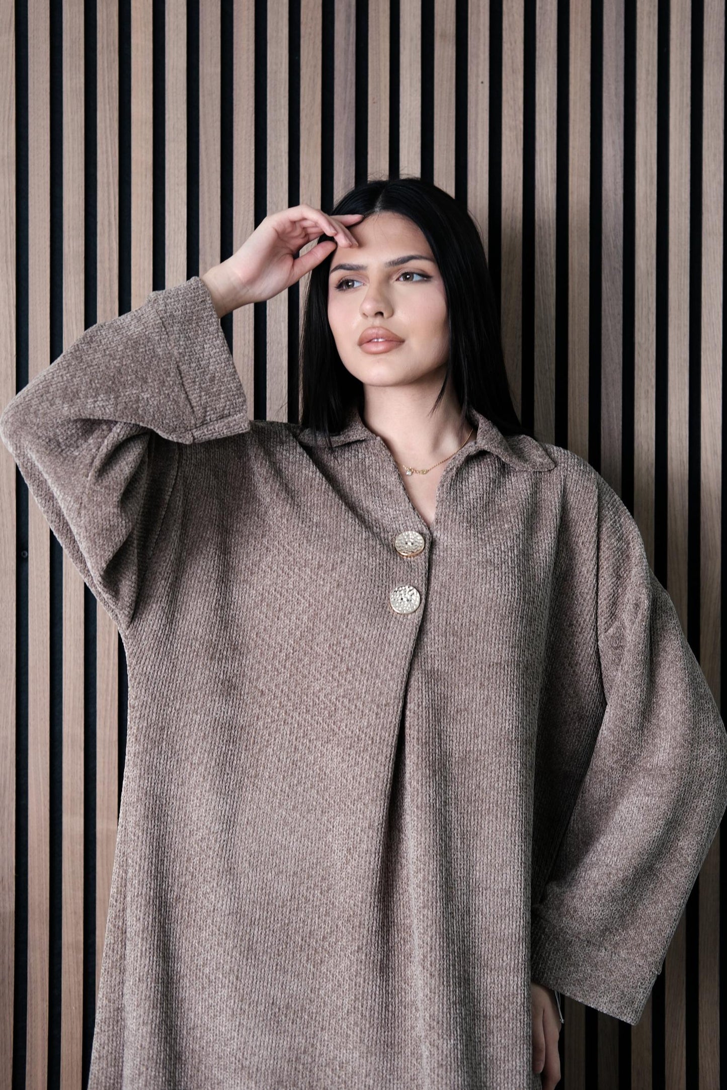 Latte Chenille Dress