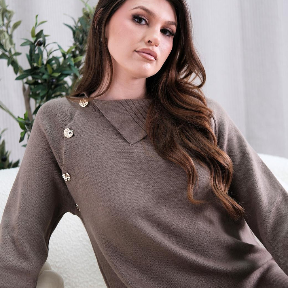 
                      
                        Mirren Mocha Knit Dress
                      
                    
