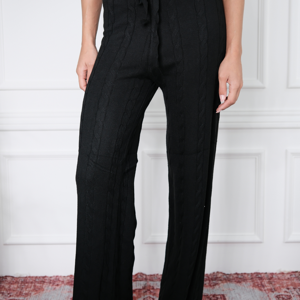 Cable Black Trousers
