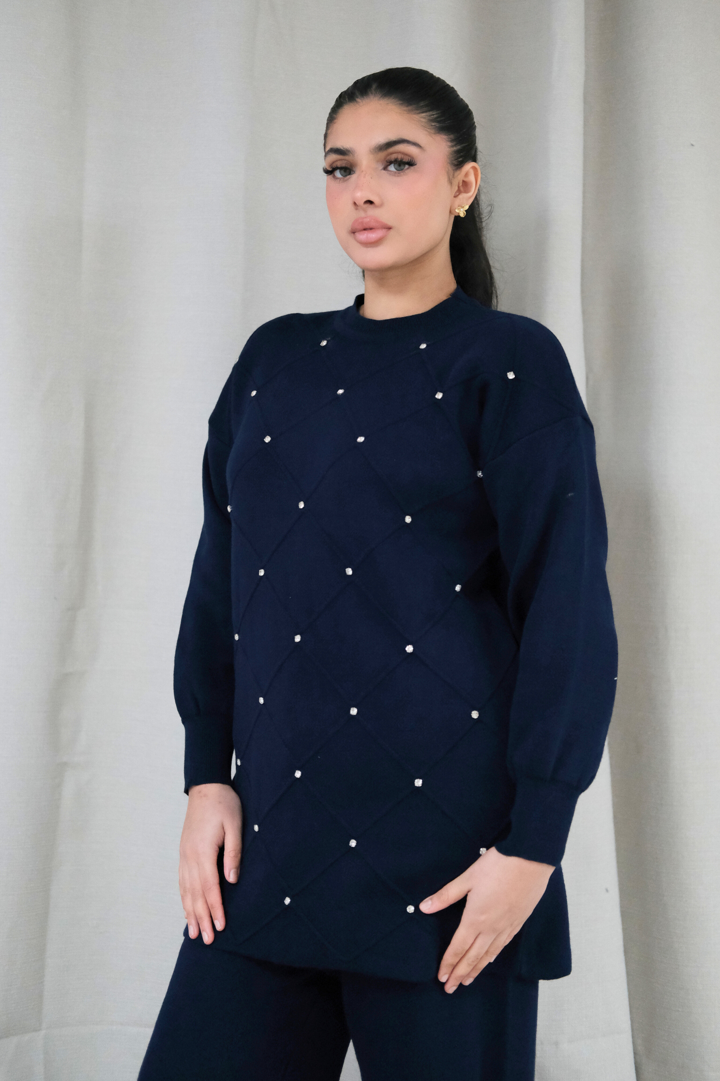 Noelle Navy Knit Co-Ord