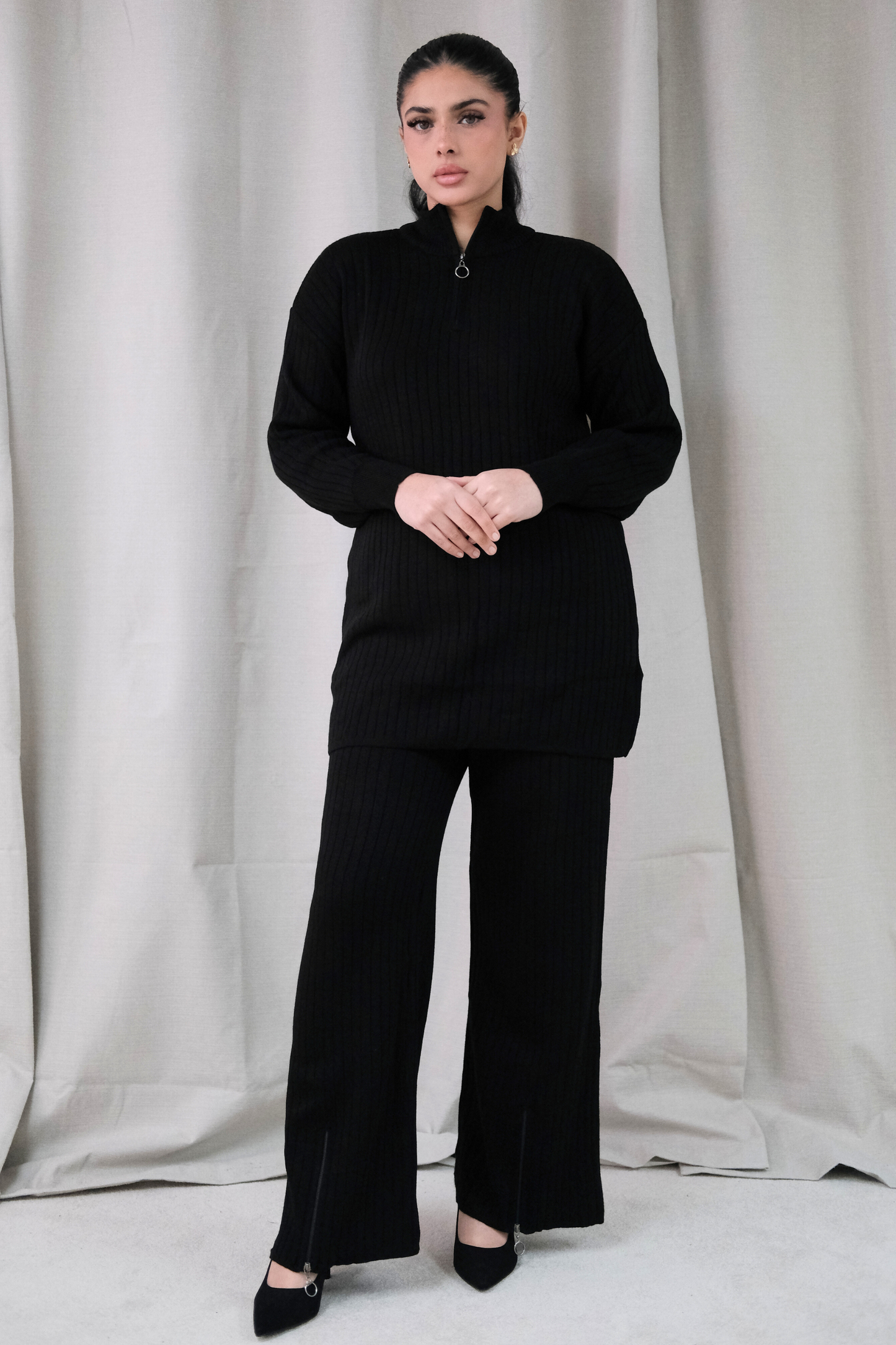 Arden Black Zip Co-Ord