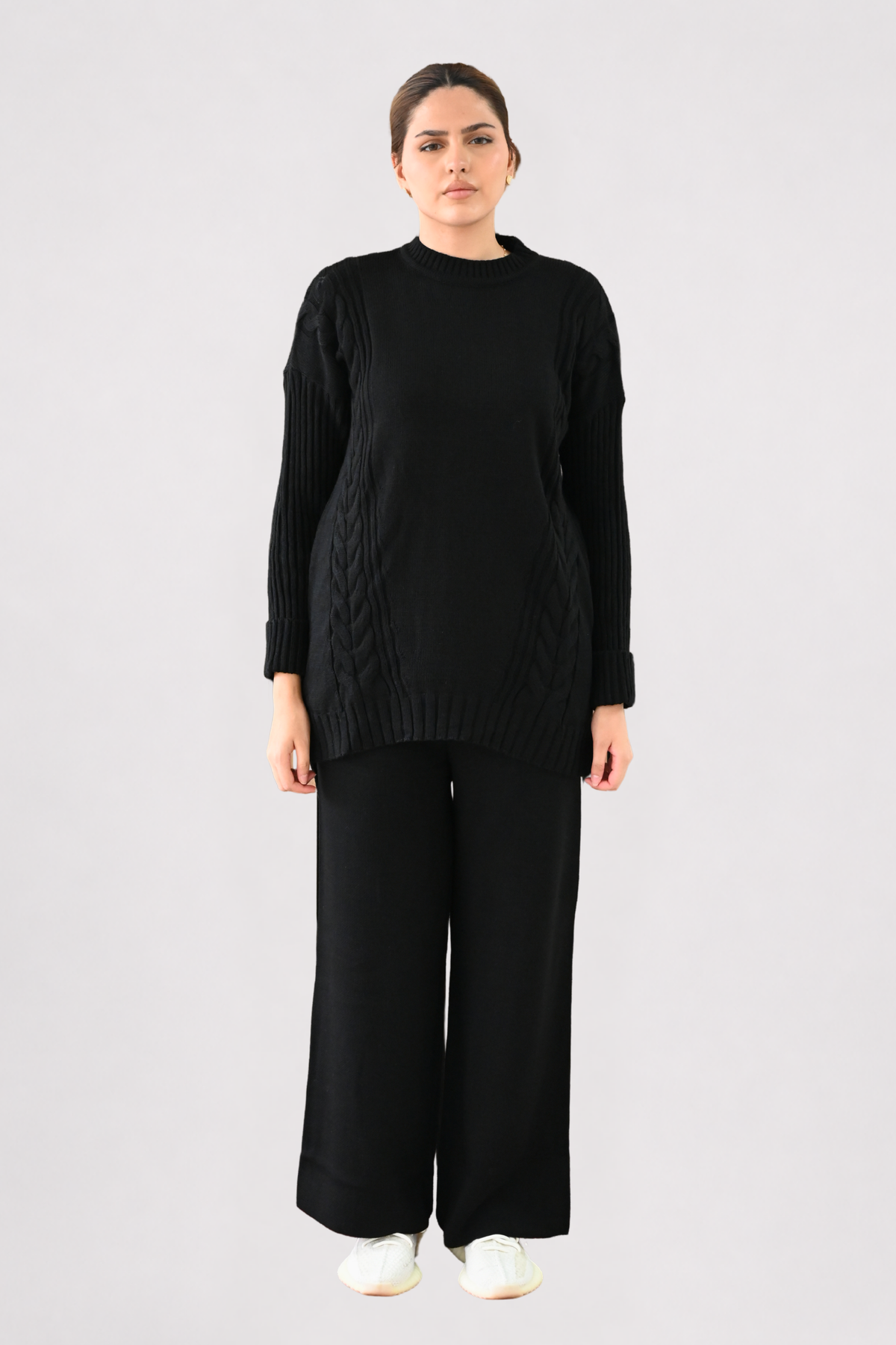 Black Cable Knit Co-ord