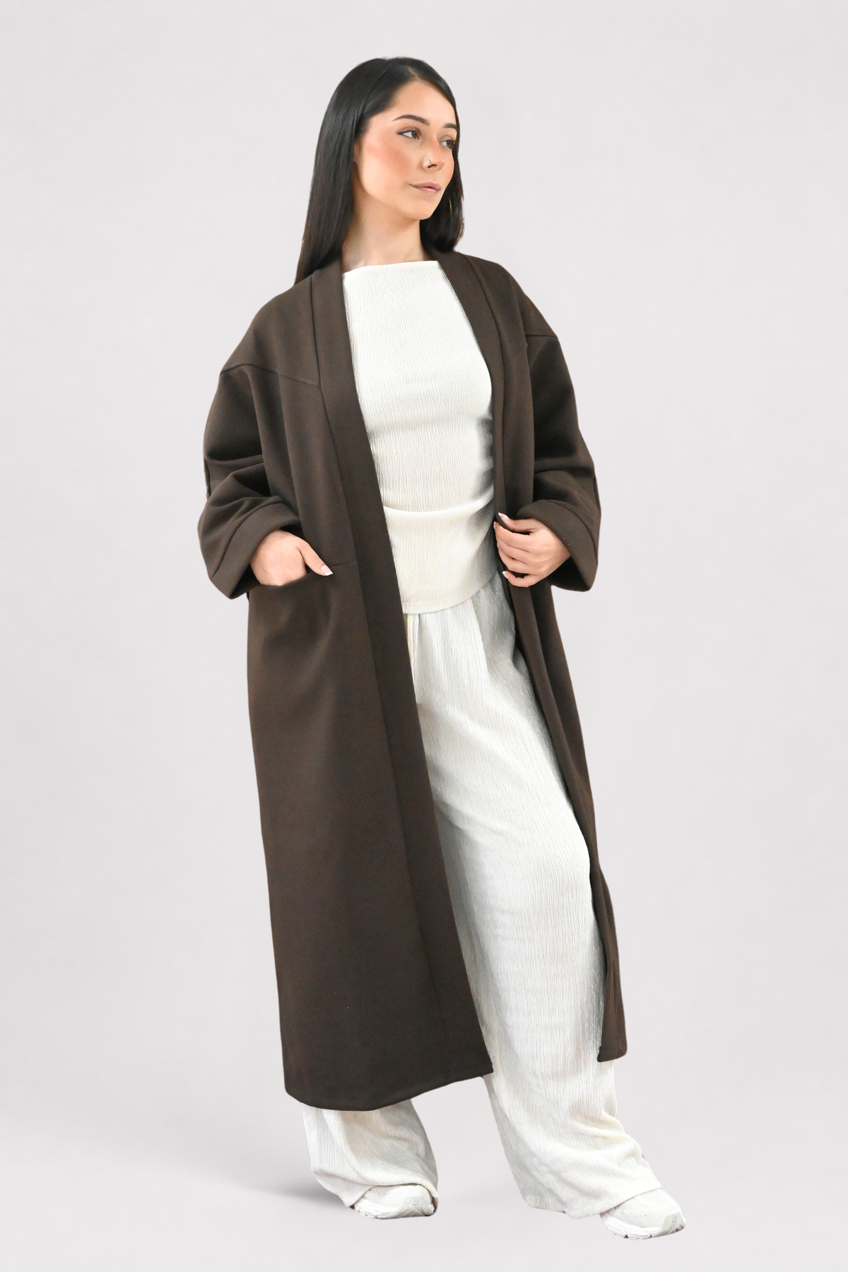 Dark Brown Batwing Coat