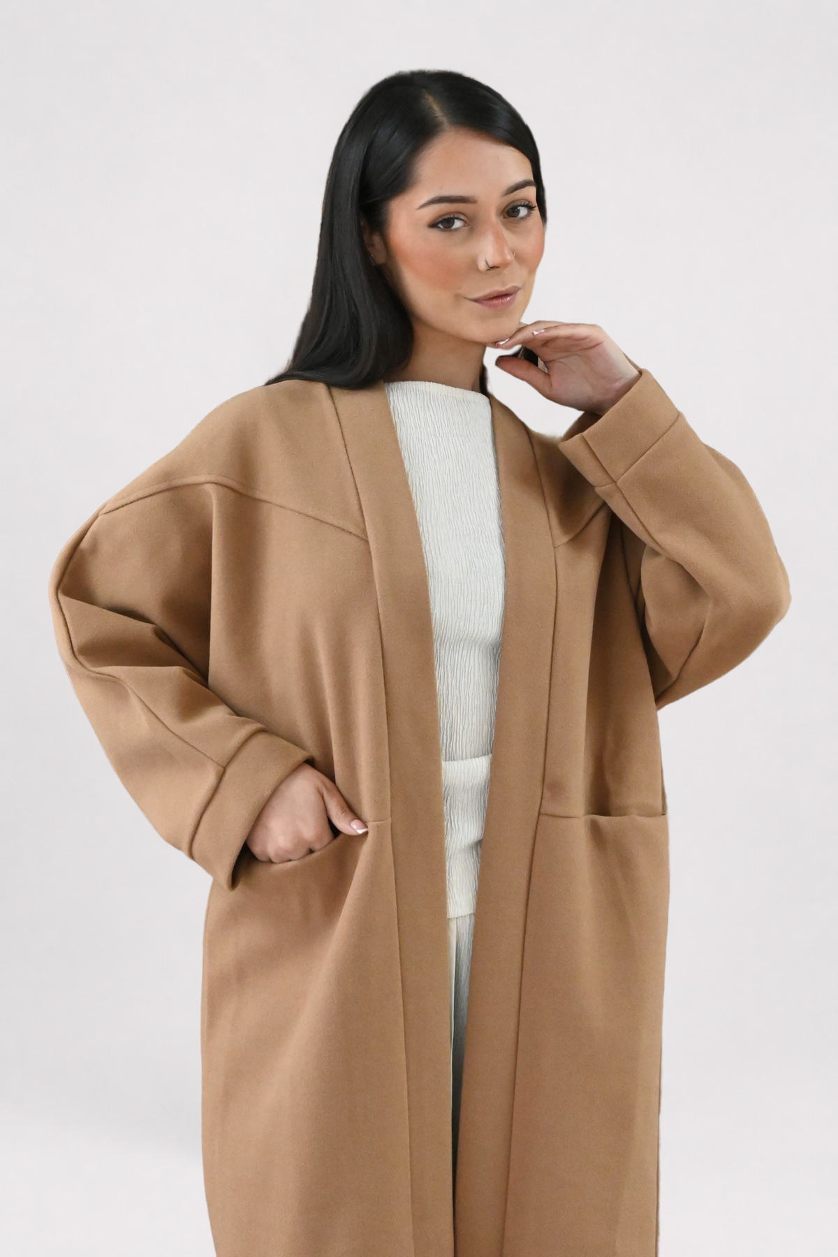 Camel Batwing Coat