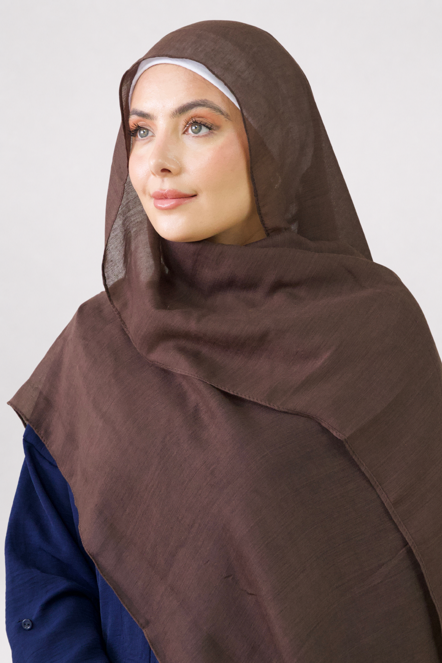 Brown Plain Viscose Hijab