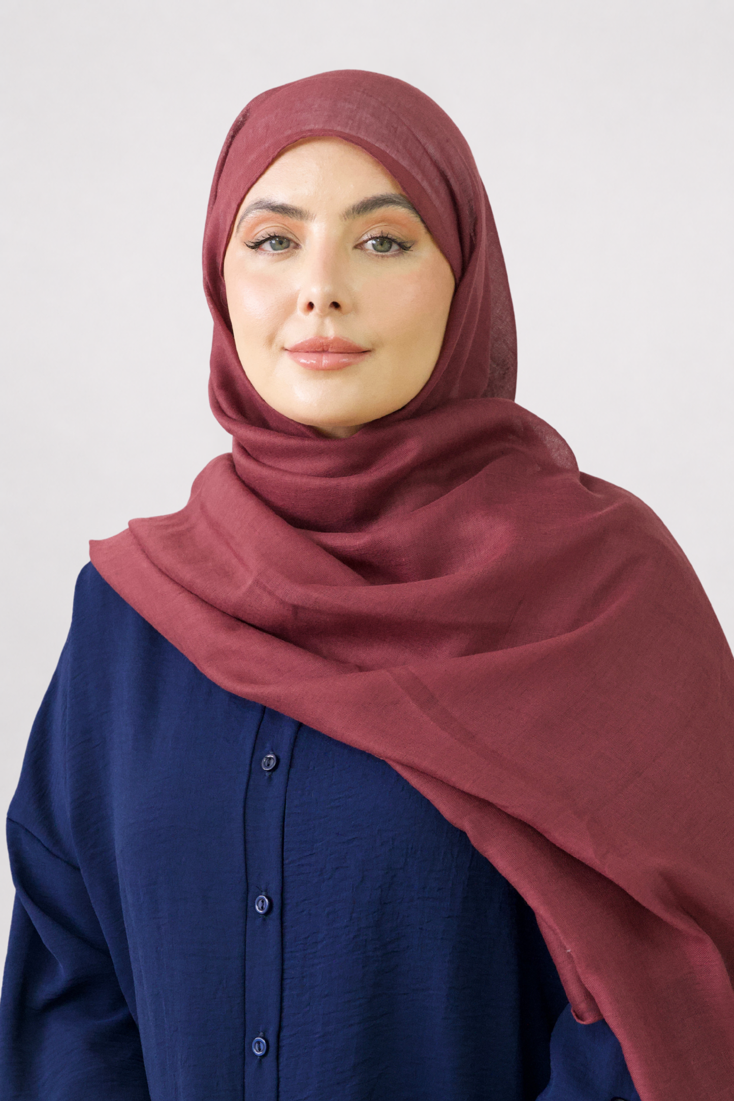 Burgandy Plain Viscose Hijab