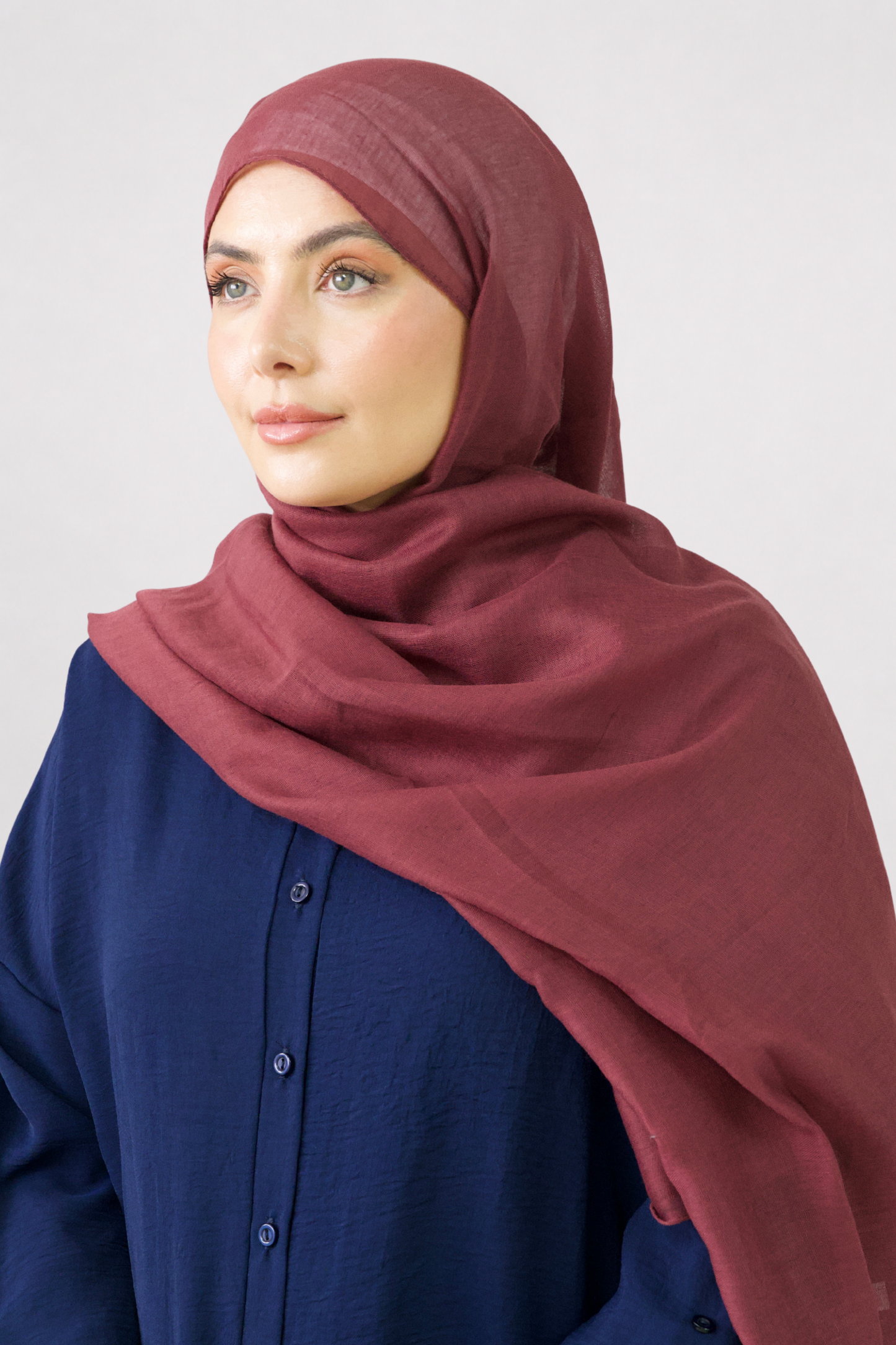 Burgandy Plain Viscose Hijab