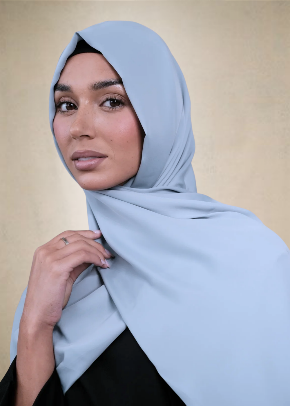 Aqua Chiffon Silk Hijab